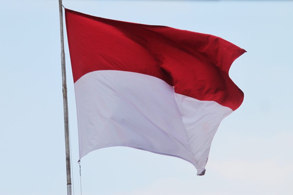 Merah Putih Dikibarkan Mahasiswa Merayakan Kemerdekaan Indonesia