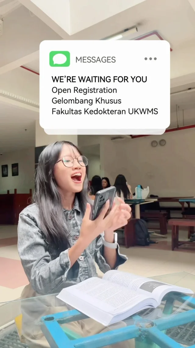 [GELOMBANG KHUSUS PENDAFTARAN FAKULTAS KEDOKTERAN UKWMS TERSISA 2 HARI LAGI‼️]

Segera daftarkan dirimu menjadi bagian dari mahasiswa Fakultas Kedokteran UKWMS, dengan beasiswa potongan USP hingga 15jt Rupiah! 
Jangan lewatkan kesempatan emas ini, raih masa depan cemerlangmu bersama dengan Universitas Katolik Widya Mandala Surabaya💛

Daftar sekarang! 
WA : +62 878-5228-4888 (Admisi UKWMS) 
Website : pmb.ukwms.ac.id