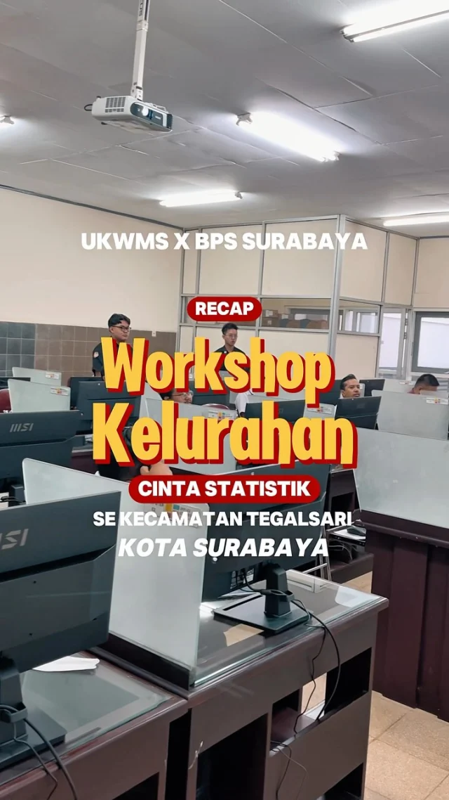 Hi Wimates! 🙌🏻
Yuk simak recap Workshop Kelurahan Cantik atau “Cinta Statistik” se Kecamatan Tegalsari Kota Surabaya! 

Terima kasih kepada perwakilan yang telah hadir di kegiatan workshop kerjasama antara UKWMS dengan BPS Surabaya. Acara ini berlangsung pada Rabu-Kamis lalu di Lab Akuntansi D-III Kampus UKWMS Dinoyo. 

Ada pelatihan seru selama 2 hari nih, 
Hari 1: belajar bikin konten video kreatif 🎬
Hari 2: latihan bikin infografis kece 😍🎨

Semoga pelatihan ini bisa bermanfaat untuk kedepannya. Sampai jumpa di pelatihan selanjutnya! 🤩

#CintaStatistik #WorkshopSeru #BPSsurabaya #UKWMS #Tegalsari #ContentCreator