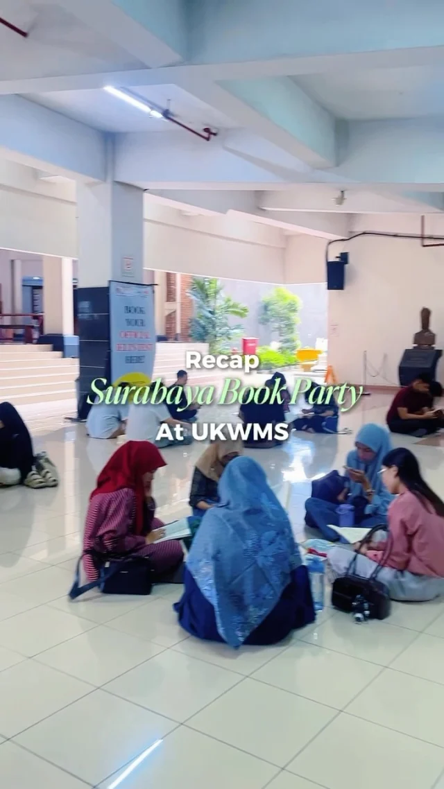 Hi Wimates! 👋🏻 

Pada Minggu (22/6) Komunitas baca buku @sbybookparty datang ke UKWMS lho! ✨
Acara ini dihadiri dari berbagai kalangan mulai dari mahasiswa hingga para pekerja. Kira-kira Wimates juga ikutan ga nih? 🤗
Kegiatan SBP meliputi silent reading dilanjut dengan sesi sharing dan juga pasti have fun bareng! 

Terima kasih untuk semuanya yang udah dateng buat kegiatan positif ini, semoga semakin banyak orang yang ikutan berdampak untuk bisa meningkatkan literasi di era yang semakin modern ini. 📚 

Buat kalian yang mau gabung komunitas Surabaya Book Party bisa menghubungi Arief (081386637487).

Sampai jumpa di event selanjutnya!
#UKWMS #ALifeImprovingUniversity #SurabayaBookParty #Literasi #MembacaBuku