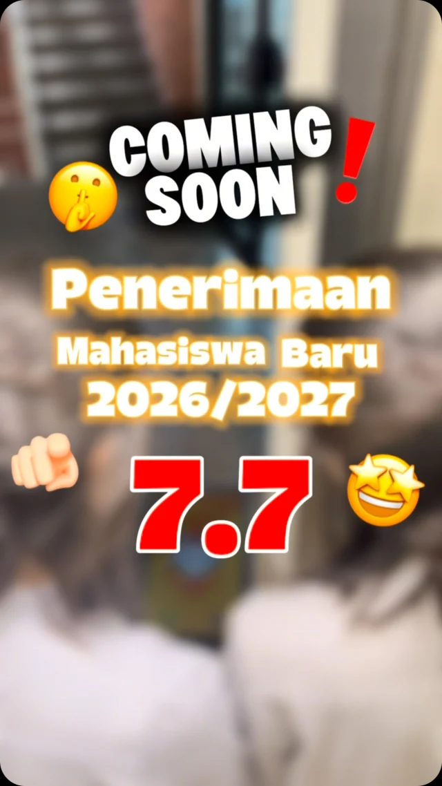 The countdown begins… ⏰ 

Big announcement coming soon!
Special for enrollment 2026/2027! 

Mark your calendars on 7.7.25 📆
GET YOUR SCHOLARSHIP UP TO 100%
Don’t miss it 🚨

#UKWMS #ALifeImprovingUniversity #PMB #ukwms #pmb26/27ukwms