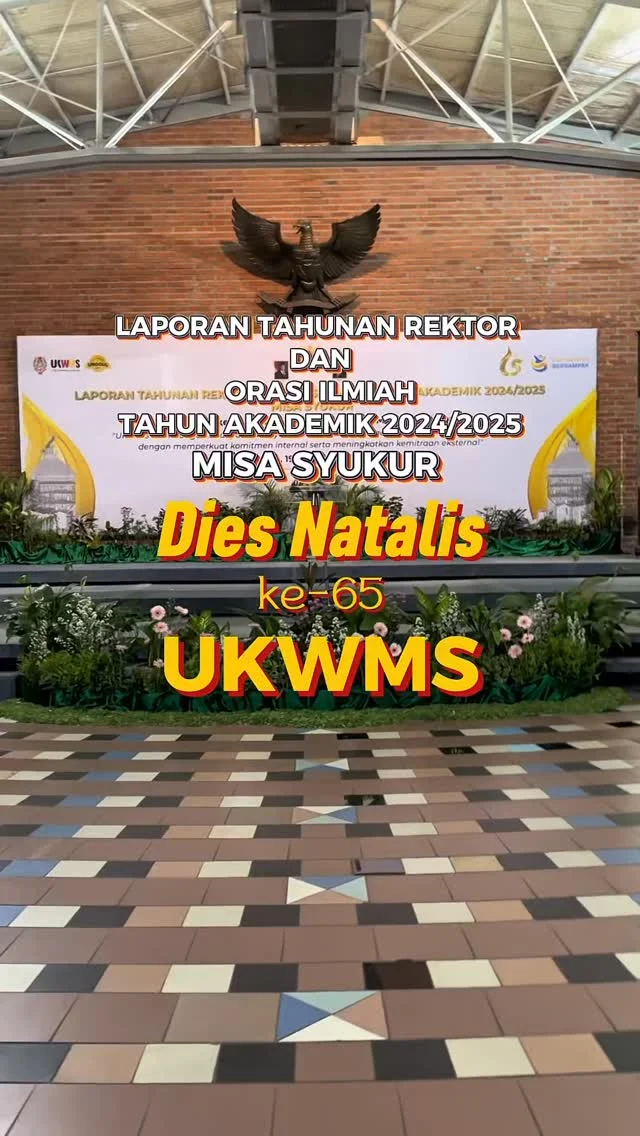 DIES NATALIS ke-65 UKWMS ✨
Laporan Tahunan Rektor dan Orasi Ilmiah, serta Misa Syukur dalam rangka Dies Natalis UKWMS telah berlangsung pada Jumat (19/9). Universitas Katolik Widya Mandala Surabaya menggambarkan 65 tahun perjalanan 6LORIOU5 perjalanan penuh berkat, karya, dan prestasi! 💛

Dari 1960an sampai sekarang, UKWMS terus jadi rumah ilmu, inovasi, dan harapan.
Here’s to the next chapter—brighter, bolder, and more glorious! 🚀🎉

#UKWMS65 #6LORIOU5 #DiesNatalis65 #GloriousJourney